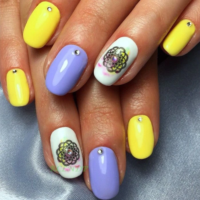 Water sticker for nail art decoration slider watercolor ink cattle dreamcatcher design decal manicure lacquer accessoires 7