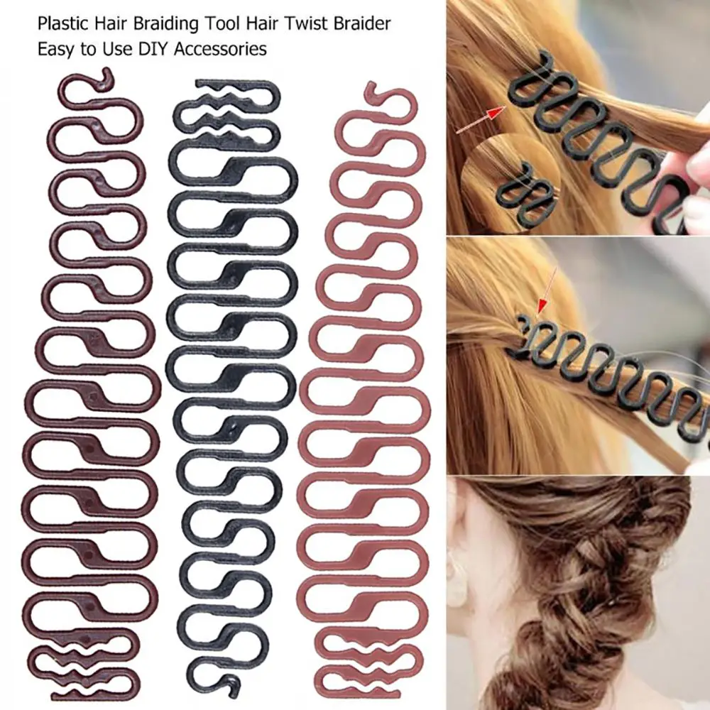 DIY Hair Weave Artifact Fishbone Hair Braid Wave Braid Clip Fashion Hair Styling Tool Hair Braider Twist Braid Tool Braiders
