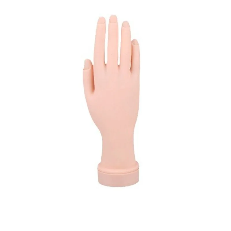 유연하고 구부릴 수 있는 연습용 손 아크릴 네일 이동식 마네킹 손 실리콘 네일 트레이닝 모델 DIY 트레이닝