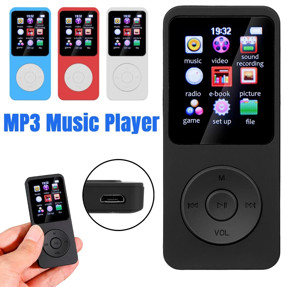 1.8 Inch Color Screen MP3 MP4 Music Player Built-in Speaker Mini Walkman Bluetooth-compatible 5.0 Music Player Walkman VISTA mp4 player music player mini media player