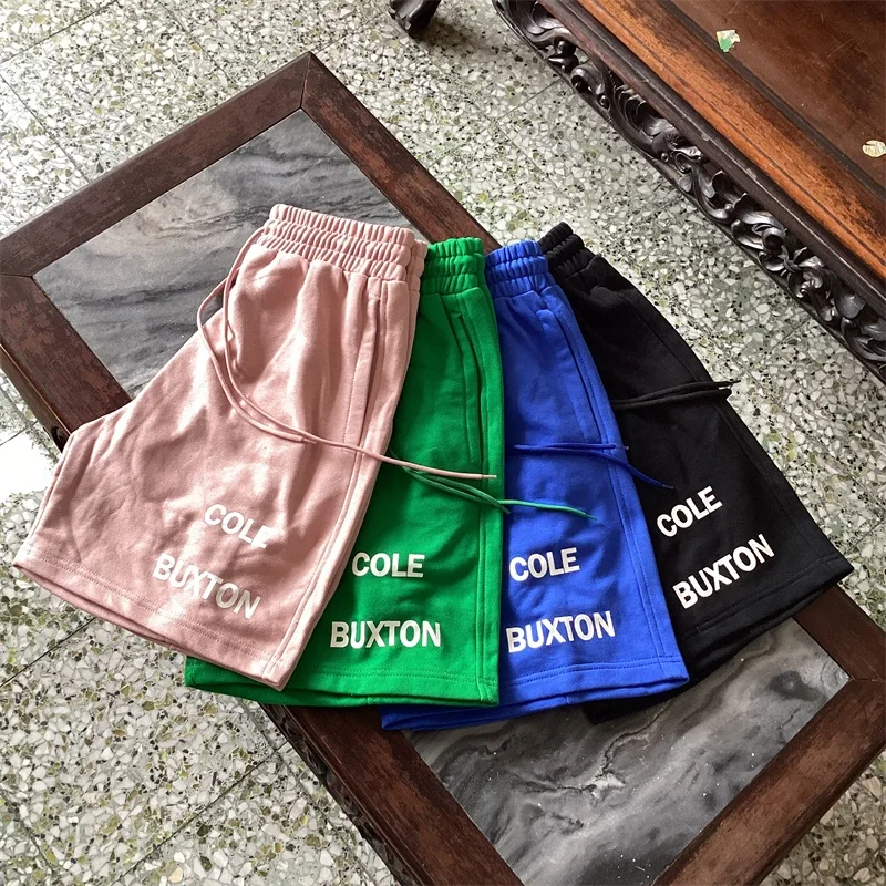 

2024ss Oversized Cole Buxton Shorts For Men Women Black Pure Cotton Printing CB Logo Drawstring Shorts with Tags