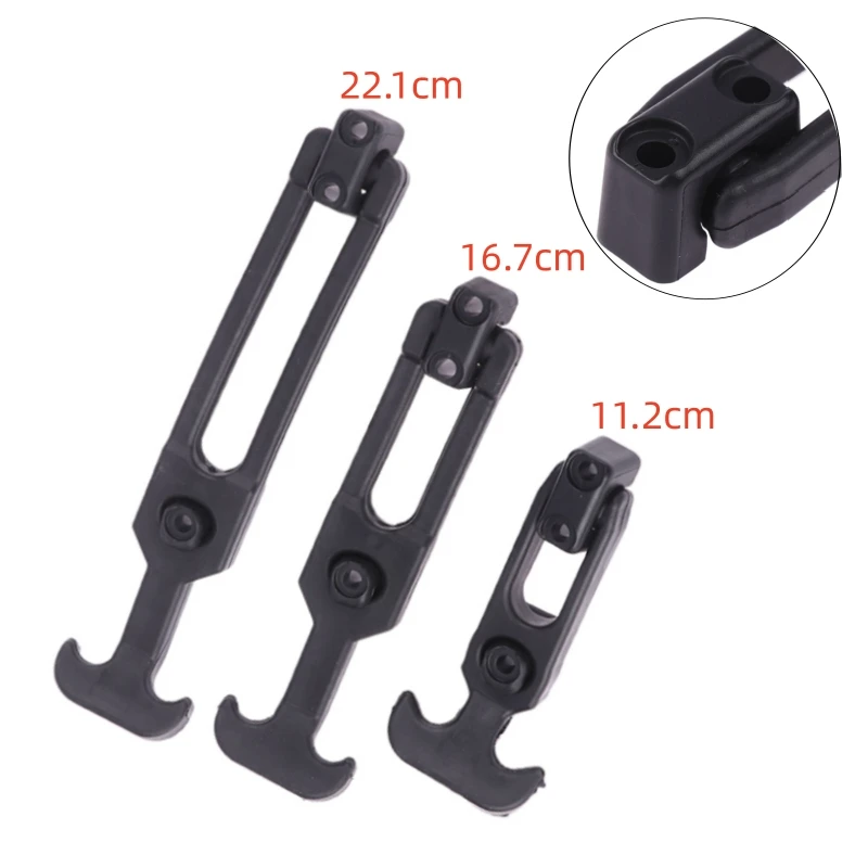 

11.2/16.7/22.1cm Rubber Hood Catch Flexible T-Handle Hasp Rubber Flexible Draw Latches With Brackets For Tool Box Vehicle Engine