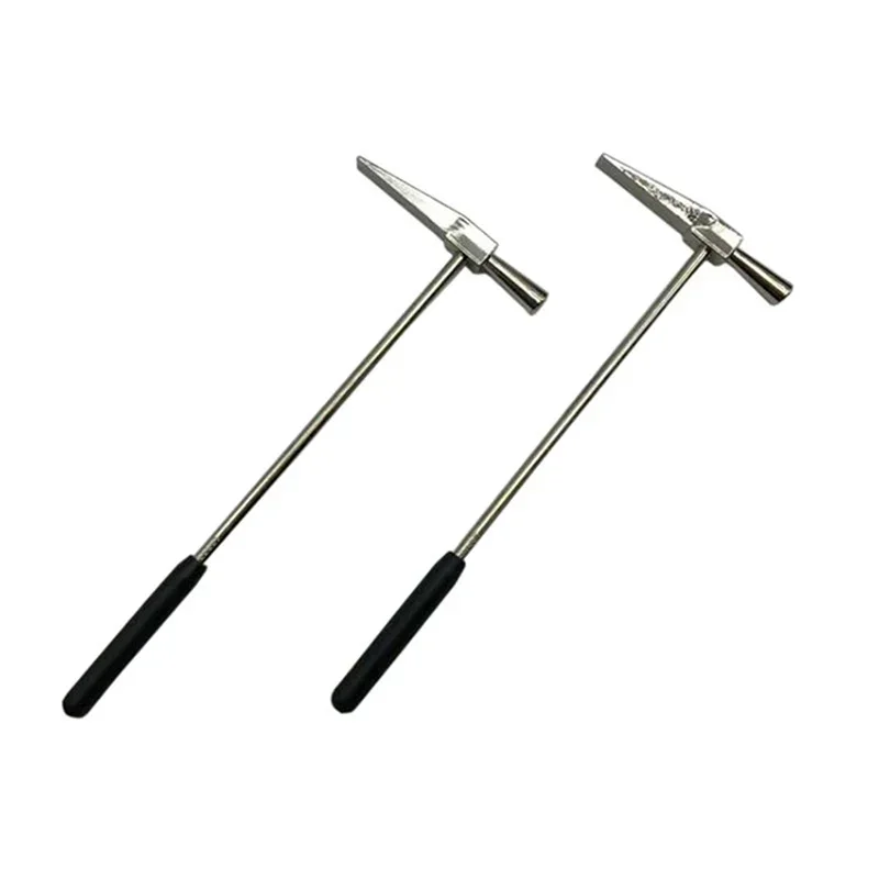 Geological Hammer with Pointed Tip & Rubber Grip, 16.3cm/ 15.8cm Alloy Geologist Hammer Masonry