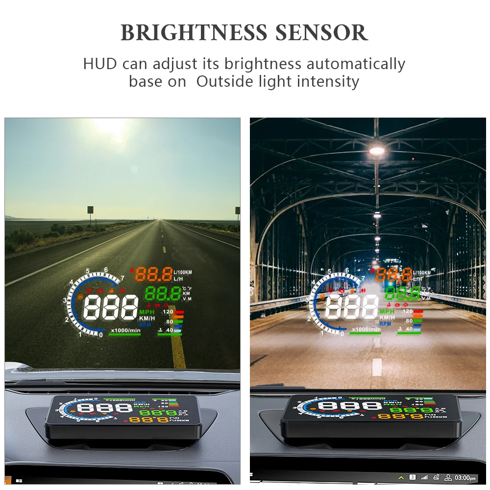 GEYIREN A8 OBD2 EOBD HUD ڵ  ÷ ӵ,   Һ  , ڵ ׼