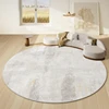 Light Luxury Carpets for Living Room Modern Minimalist Bedroom Decor Carpet Large Area Round Study Rug Thick Anti-slip Floor Mat 1