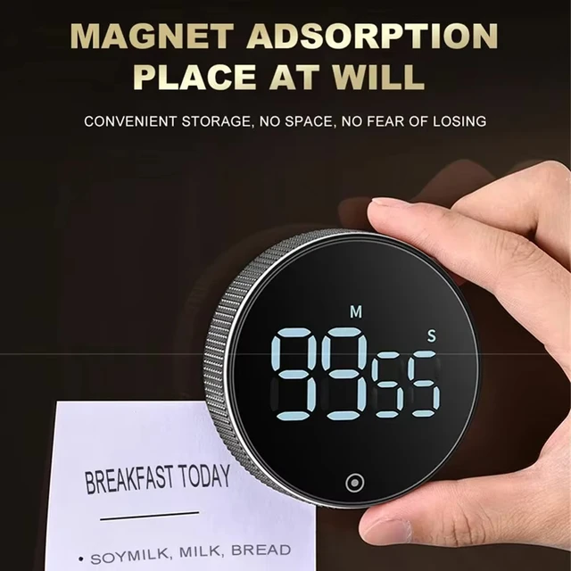 Magnetic Kitchen Timer Digital Timer Manual Countdown Alarm Clock Mechanical Cooking Timer Cooking Shower Study Stopwatch 5