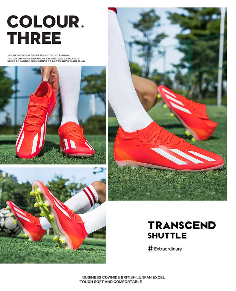 Description Picture 5 of itemFG/TF Soccer Shoes Society Men's Football Boots Grass Anti-Slip Outdoor Training Cleats Futsal Sneakers Children Sports Footwear