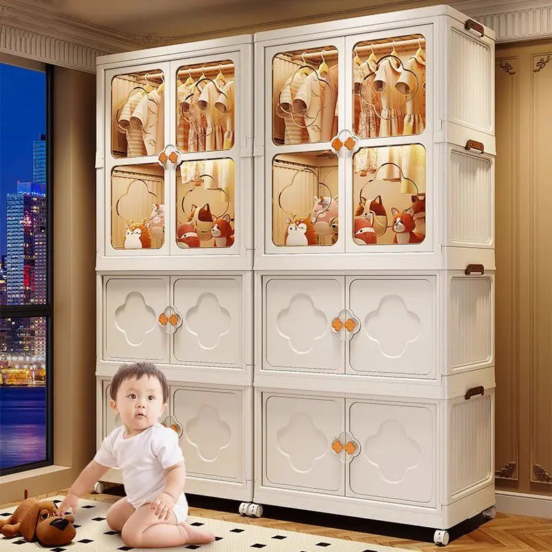 Children's Wardrobe, Bedroom, Home Storage Cabinet, Baby Storage