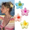 Bohemian Flower Hair Claw Clip For Women Sweet Floral Hair Claws Crab Clamp Barrettes Hawaiian Headwear Beach Accessories Girl