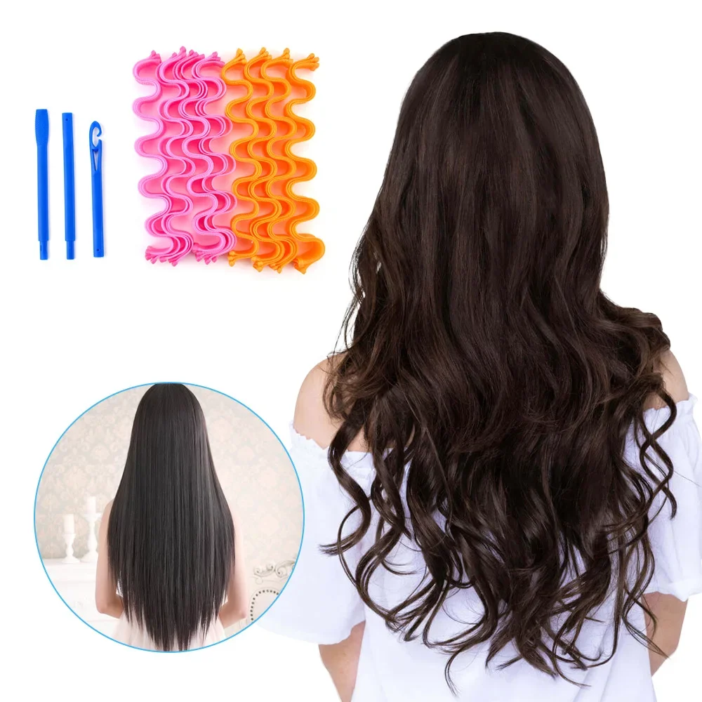12Pcs Set Magic Hair Curler Heatless Hair Rollers Wave Formers Hairstyle Roller Sticks Curling Styling Tools for Women