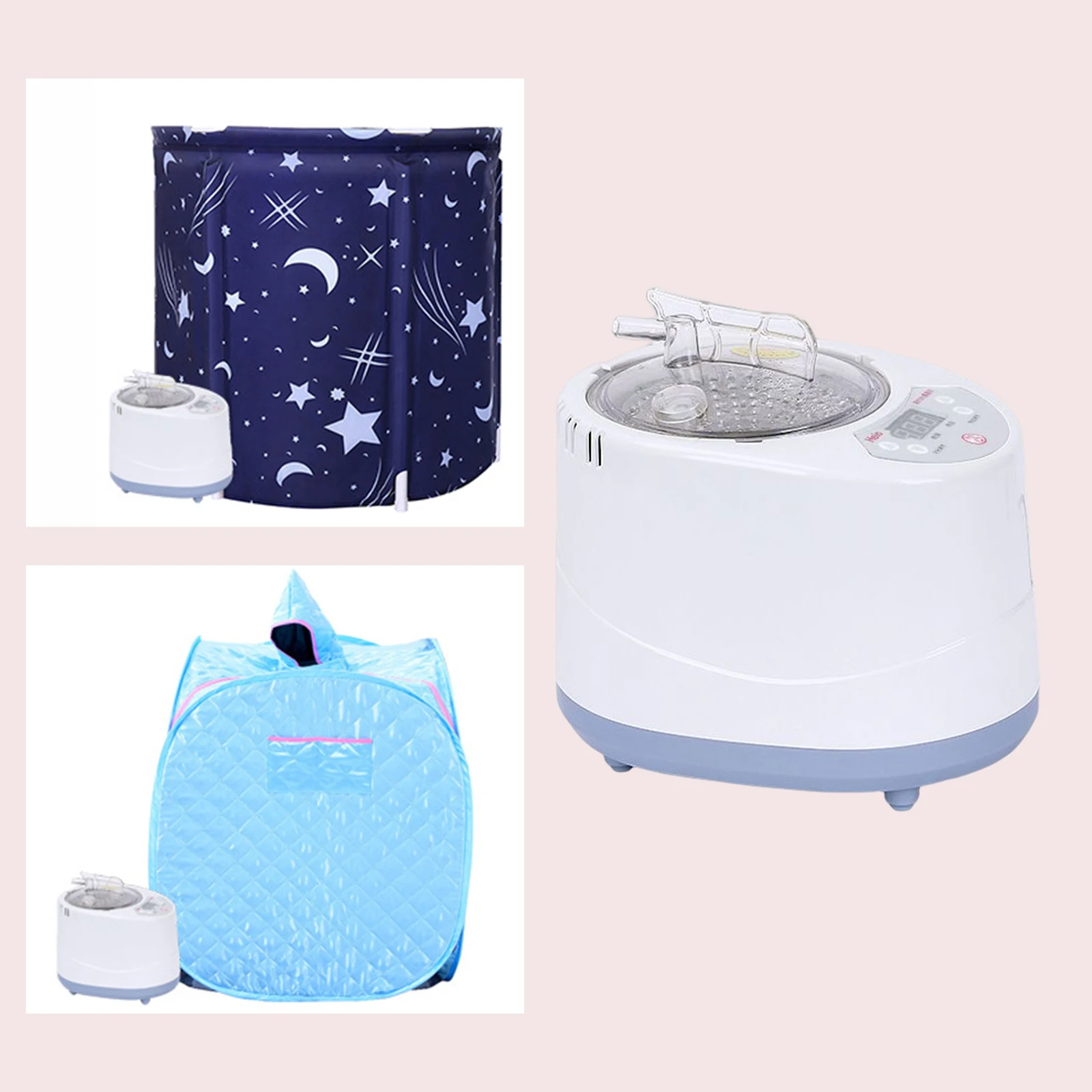 3L Sauna Steamer Pot Sauna Steam Engine Portable SPA Machine Stainless Steel Pot Spa Machine Timer with Controlfor SPA Household 4