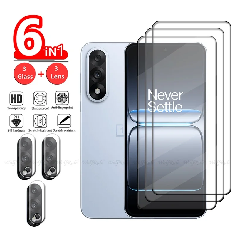 6-in-1 für Oneplus Nord 5 Glas Oneplus Nord 5 gehärtetes Glas Schutz 9H Vollkleber Displayschutzfolie Oneplus Nord 5 Objektivglas