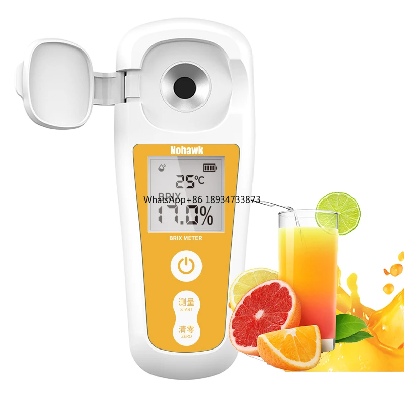 

Handheld 0-55% Brix Meter Alcohol Whisky Tester Brix Measuring Device Refractometer for Wine Making Beer Brewing