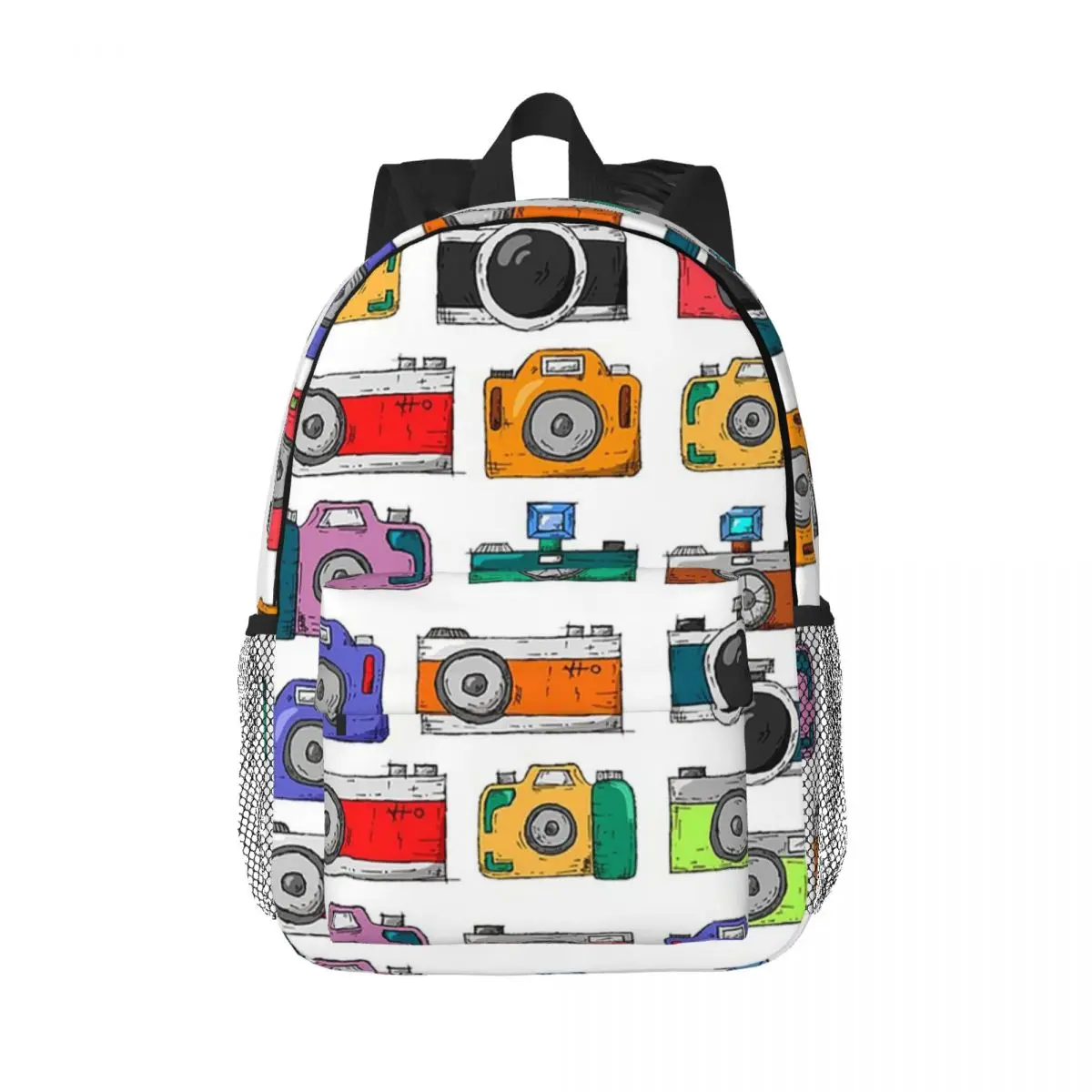 

Retro Camera Cameras Backpacks Teenager Bookbag Fashion Students School Bags Laptop Rucksack Shoulder Bag Large Capacity