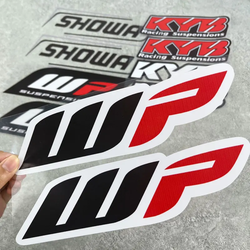 Motocross Motorcycle Sticker Waterproof Fork Kyb Wp Suspension Showa Decals for Yamaha Honda Suzuki Ktm Kawasaki Benelli BMW for Motorcycle Stickers