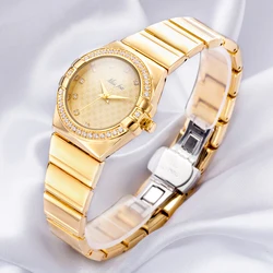 MISSFOX Women Watches New Bling Stainless Steel Waterproof Dial Quartz Clock Elegant Luxury Silver Girls Wristwatch Dropshipping