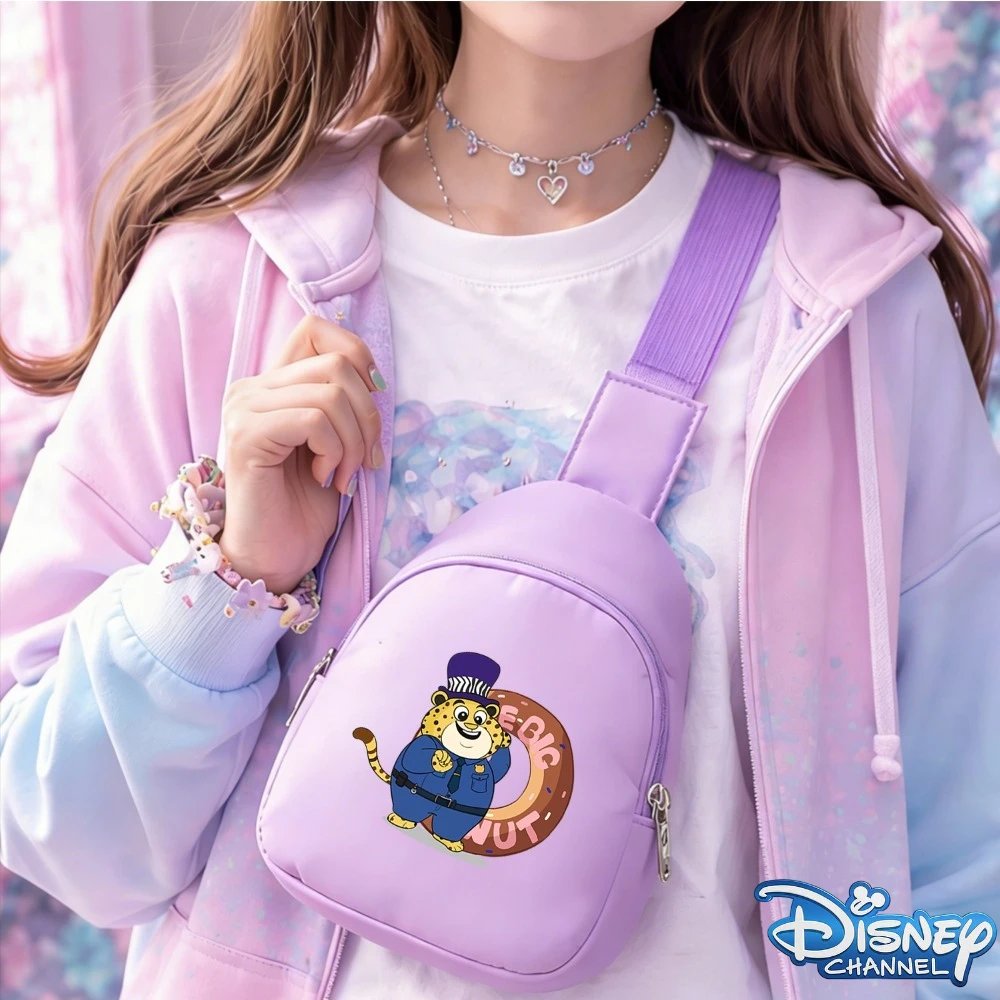 Sac banane Chibi Style Zootopia 2 pour enfants, sac de poitrine mignon et fonctionnel, cadeau pour les amateurs de films