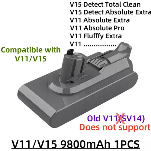 100%New Compatible with Dyson V10 V8  V11 V15 V7 V6 Series SV07 SV09 SV10 DC62 Vacuum Cleaner rechargeable battery - Image 9