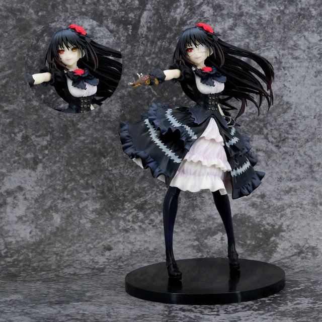 20cm Date A Live Anime Figure Black Dress Casual Wear Kurumi