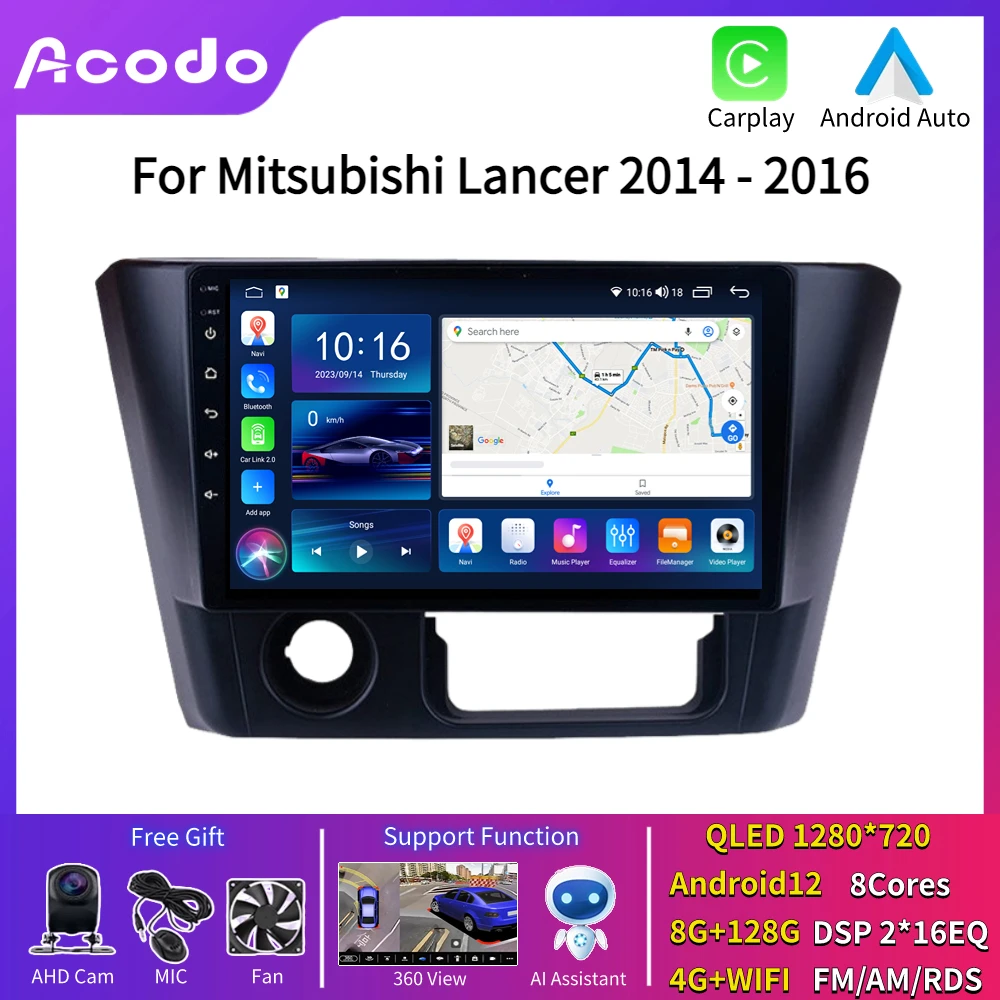 

Acodo Android Carplay Radio for Mitsubishi Lancer 2014 - 2016 WIFI Navigation FM BT Car Stereo IPS Screen Video Player