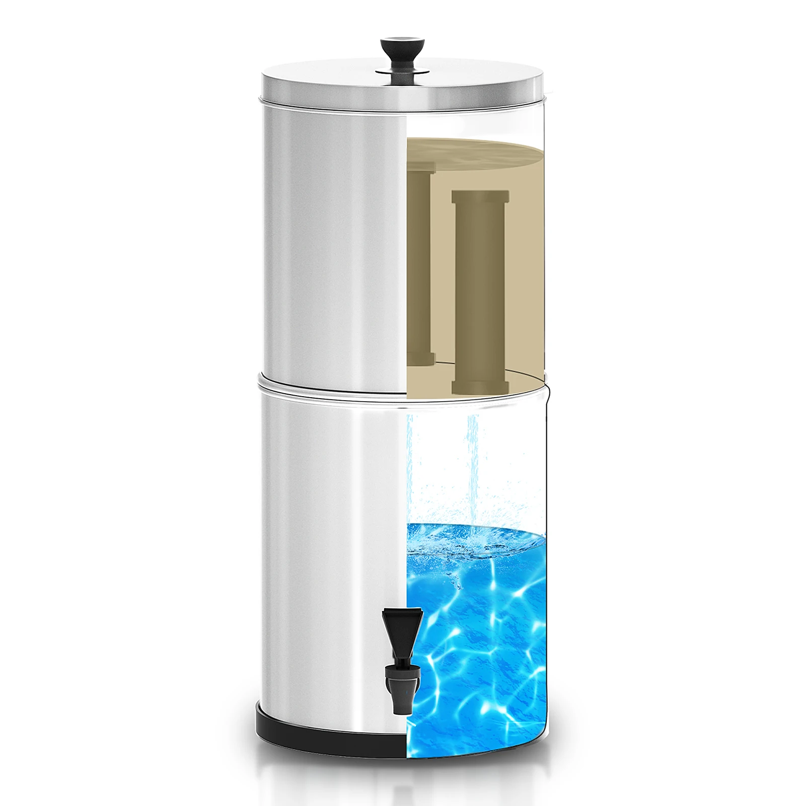 Gravity Water Filter System 9/11L Water Filtration Bucket for Home Outdoor Camping Emergency Preparedness Camping Equipment