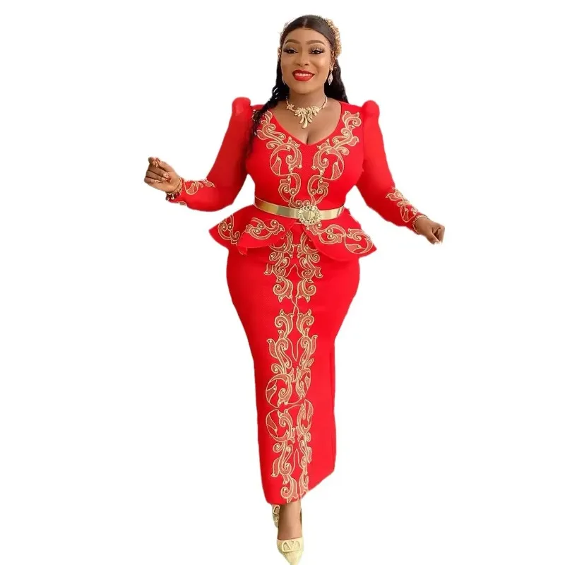 

Elegant African Dresses for Women 2024 Africa Clothing Plus Size Wedding Party Evening Long Dress Dashiki Ankara Outfits Robes