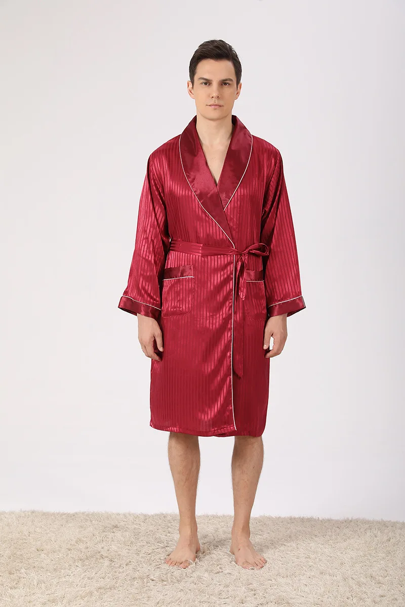 Comfortable Plus Size Men's Silk Robe