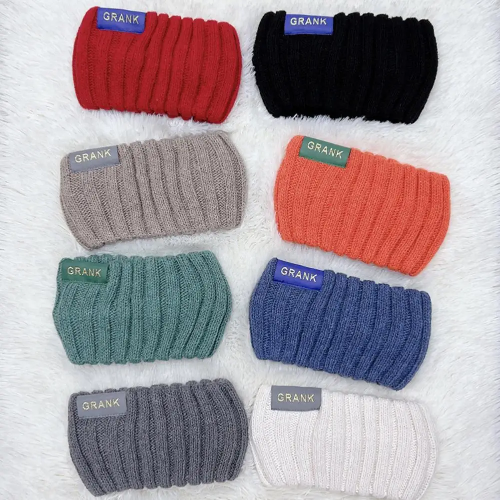 

Warm Ear Protection Headband Thick Knitted Winter Headband with High Elasticity Anti-slip Design for Sports Warmth for Sweat