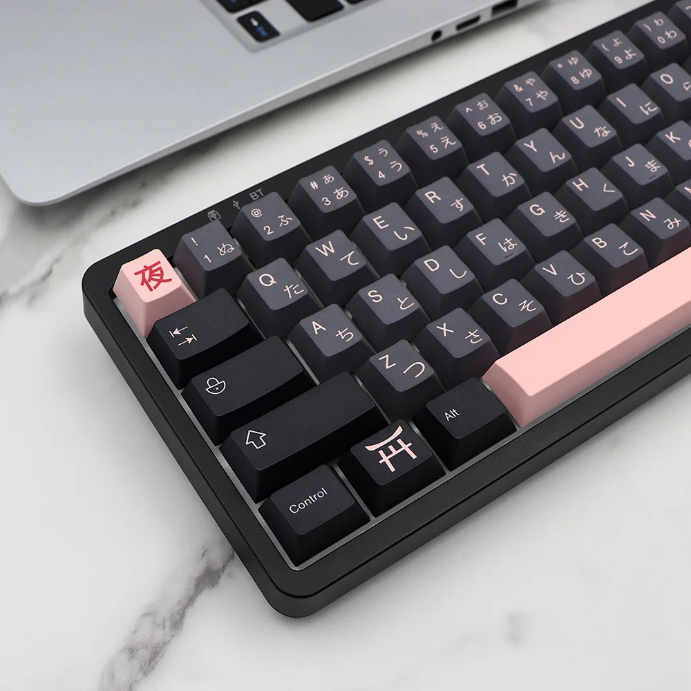 136 chave noite sakura keycap pbt japonês