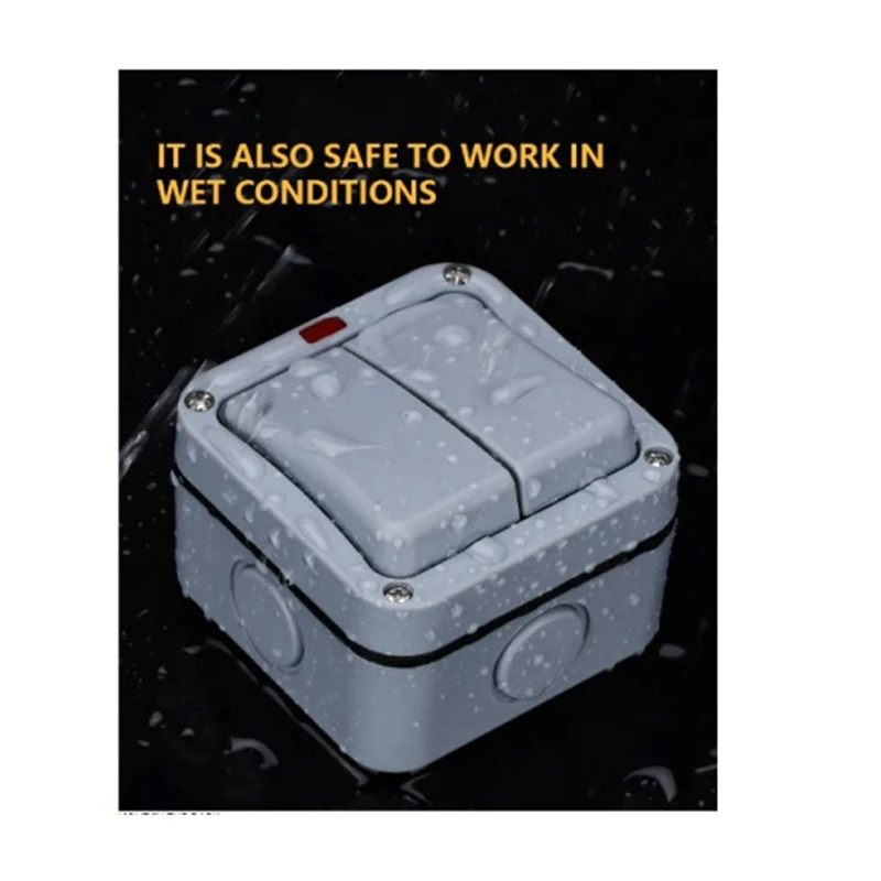 A15R -IP66 Wall Electrical Switch 220V Light Waterproof On Off Security Button With Fixation Night In The Pc Power