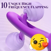 2-in-1-Klitoris-Vibrator mit realistischen Lippen für Frauen, G-Punkt-Sexspielzeug mit 10 schlagenden, vibrierenden und leckenen Zungenmodi, Masturbator 5