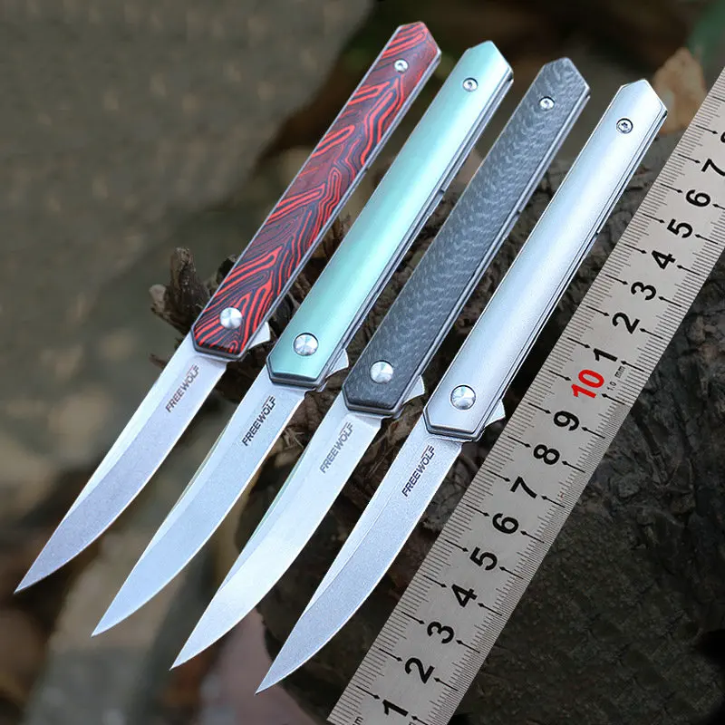 

Trskt D2 Kwai Flipper Folding Knife Pokcet Outdoor Rescue Survival Knives EDC Tool G10/ Tc4 / Carbon Fiber Handle Dropshipping