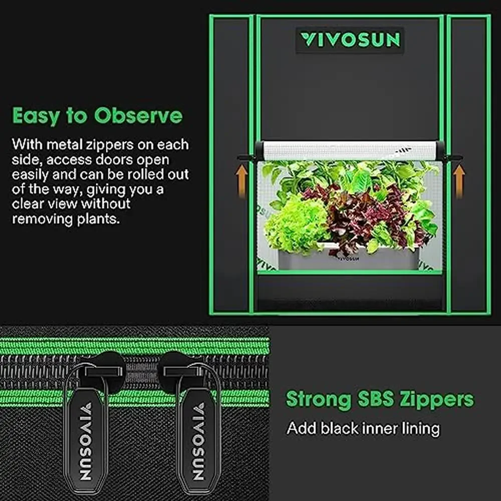 Grow Tent 7 Day Programmable Timer with Dual Outlet and Lightproof Design Easy Assembly Durable Structure Customizable Timer LCD