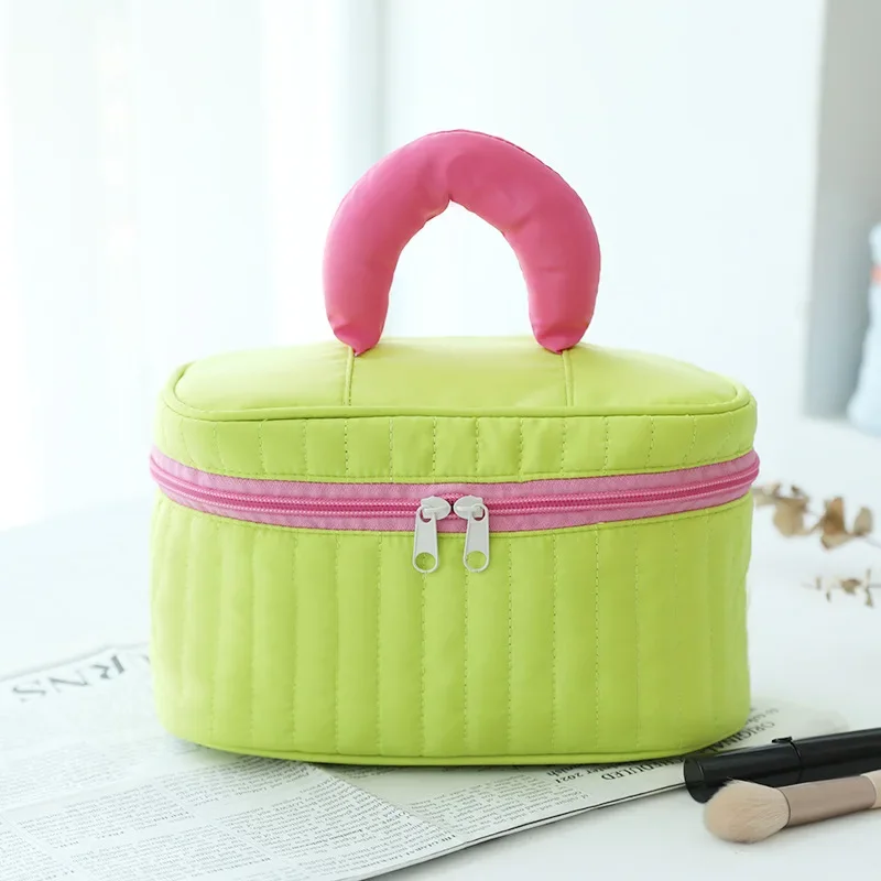 

New Contrast Color Makeup Bag Large Capacity Advanced Sense Wash Bag Travel Portable Storage Bag Multifunctional Bag