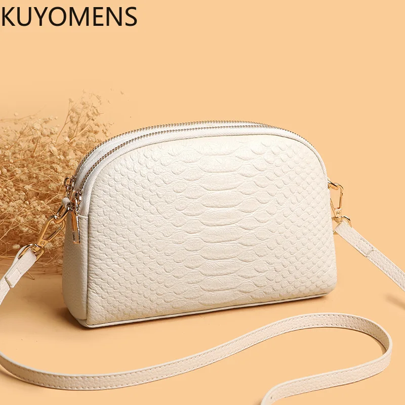 

Genuine Leather Crocod Pattern Messenger Shoulder Bag High Quality Cowhide Handbag Fashion Women Tote 2023 Female Crossbody Sac