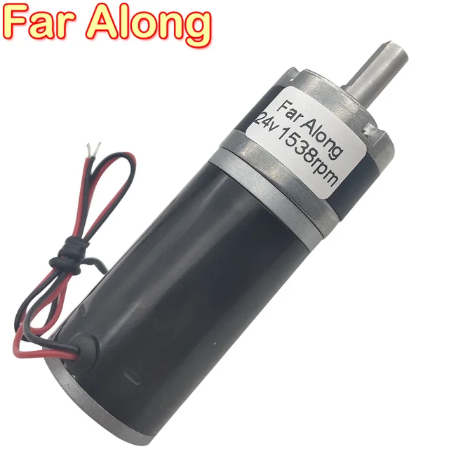 Motoriduttore Planetario DC 12V/24V - 32 Mm Diametro, 58 RPM, 45 Kgf.cm, Albero 8 Mm Reversibile