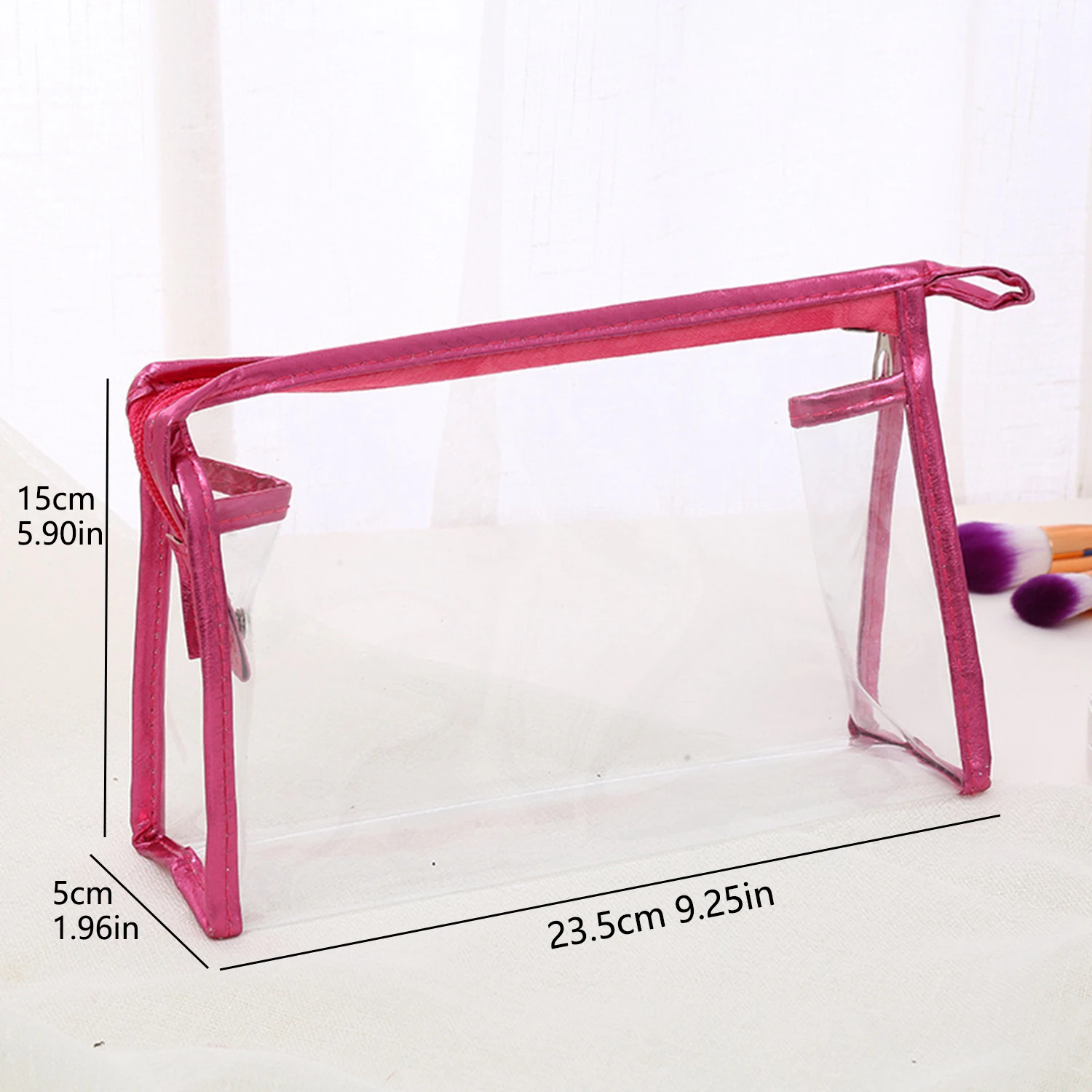1PC Transparente Handheld Make-Up Tasche Modische frauen Lagerung Tasche Reise Kulturbeutel Offizielle Brötchen – Detail 11