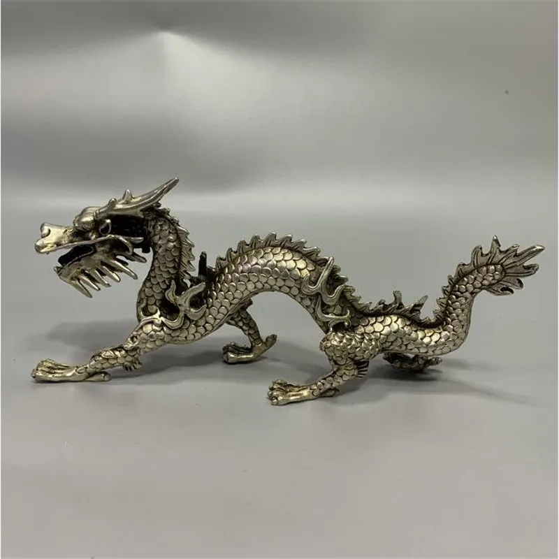 

Exquisite Archaize seiko White copper flame God dragon household decoration crafts statue