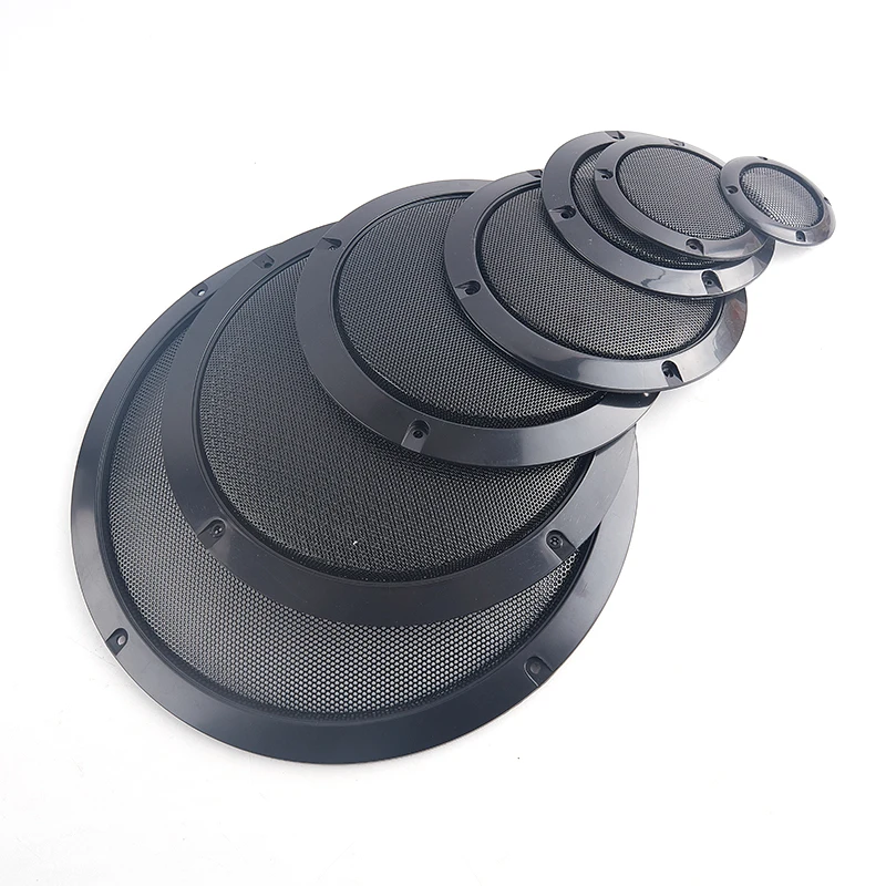 1Pc 2/3/4/5/6.5/8 인치 스피커 네트 커버 고급 자동차 홈 메쉬 인클로저 스피커 플라스틱 프레임 금속 철 와이어 그릴