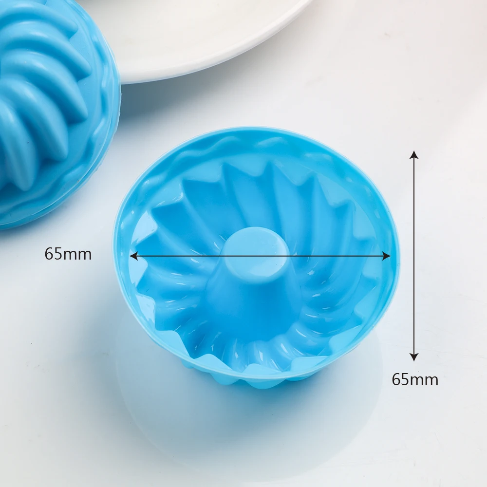 HILIFE 12Pcs/set Non-Stick Silicone Pudding Cupcake Muffin Donut Mold Baking Jelly Mould Thread Shape images - 6