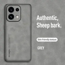 Luxurious Sheepskin - Feel PU Leather Phone Case - Premium Protective Cover for OPPO Reno16 Pro 5G (Grey)