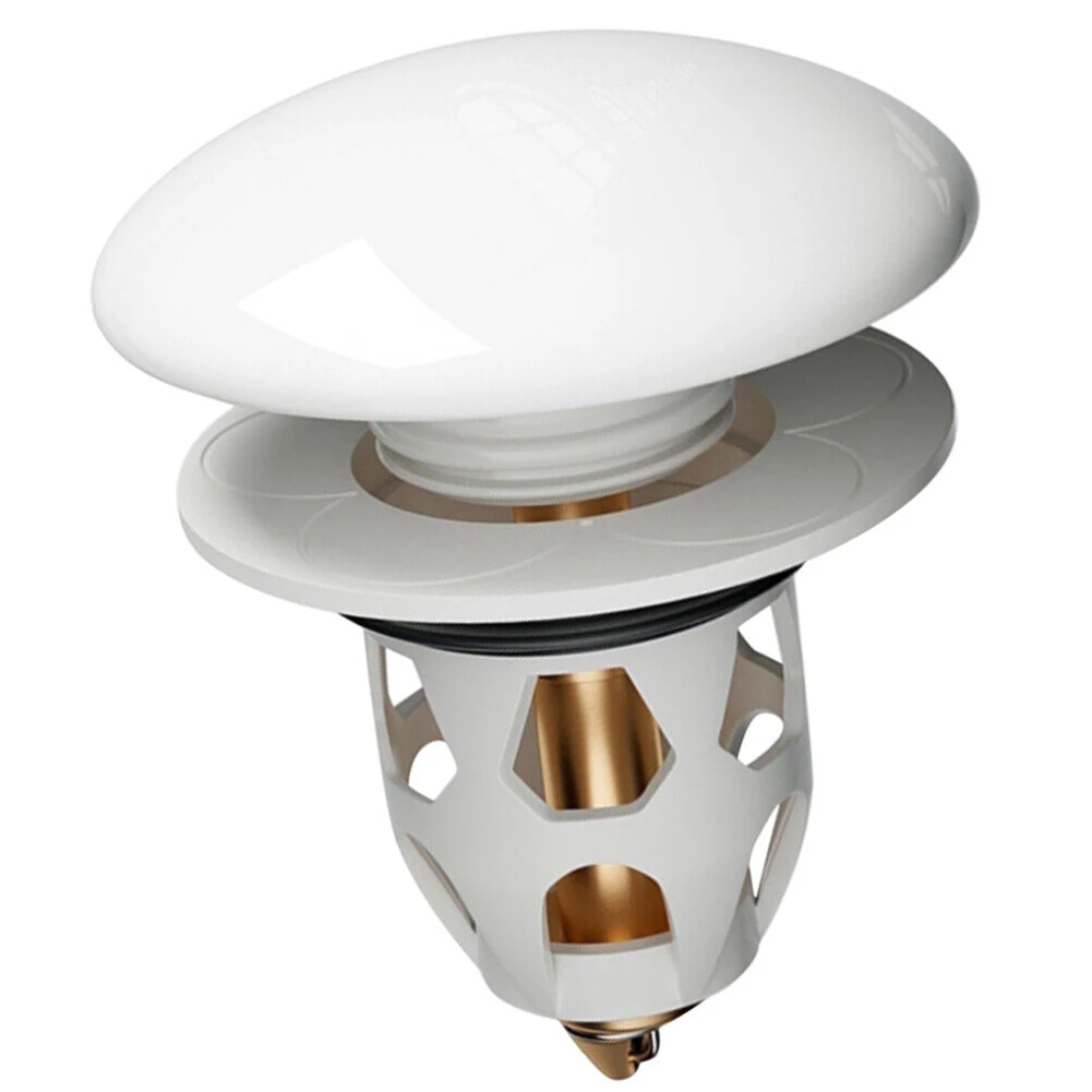 

Bathroom Sink Drain Plug Anti-Clogging Basket Strainer Sink Drain Stopper Washbasin Draining Press-type Basin Stopper