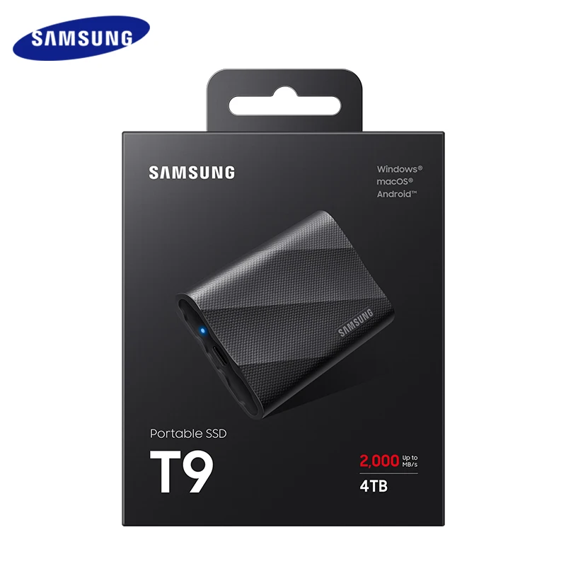 Original SAMSUNG PSSD T9 USB3.2 Type-C Solid State Drive 1TB 2TB 4TB For iPhone 15