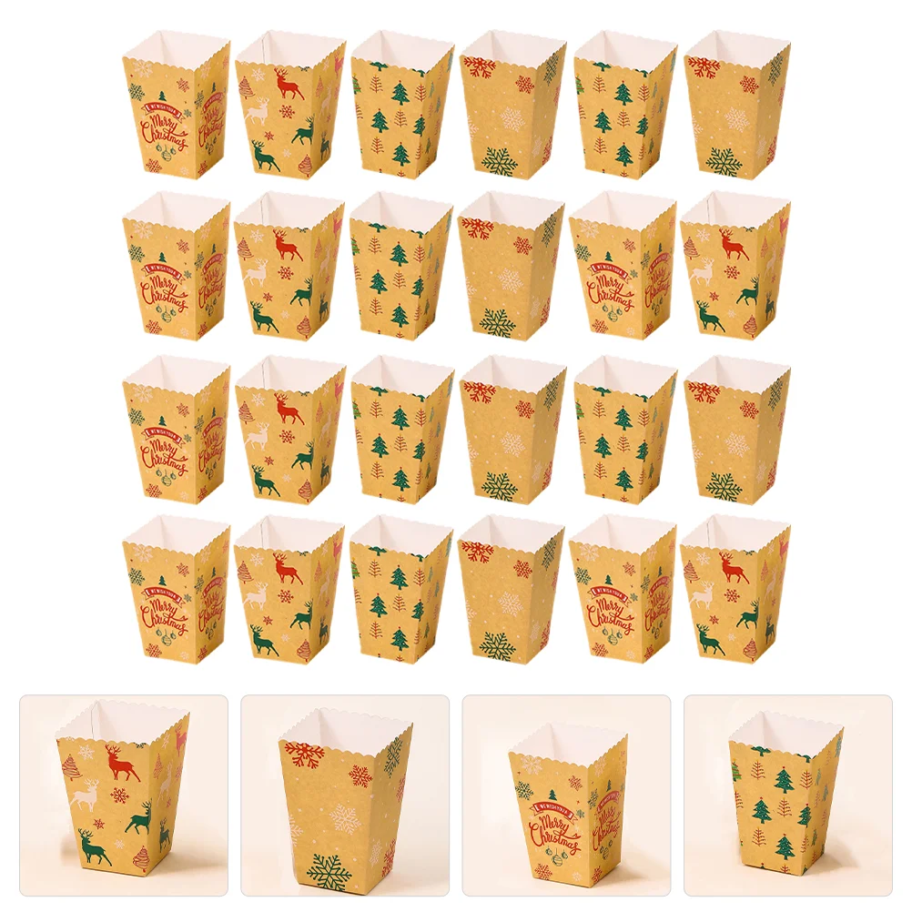 

Christmas Popcorn Boxes Small Popcorn Holder Christmas Treat Snack Storage Boxes