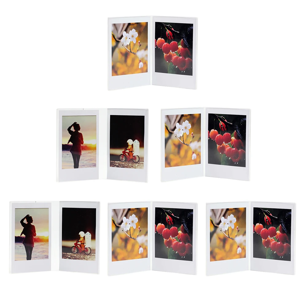 1-9 Pcs 3inch V Design Clear Transparent Photo Frame For Fujifilm Instax Mini 8 9 25 50 7s 11 Film Camera Picture Decorate