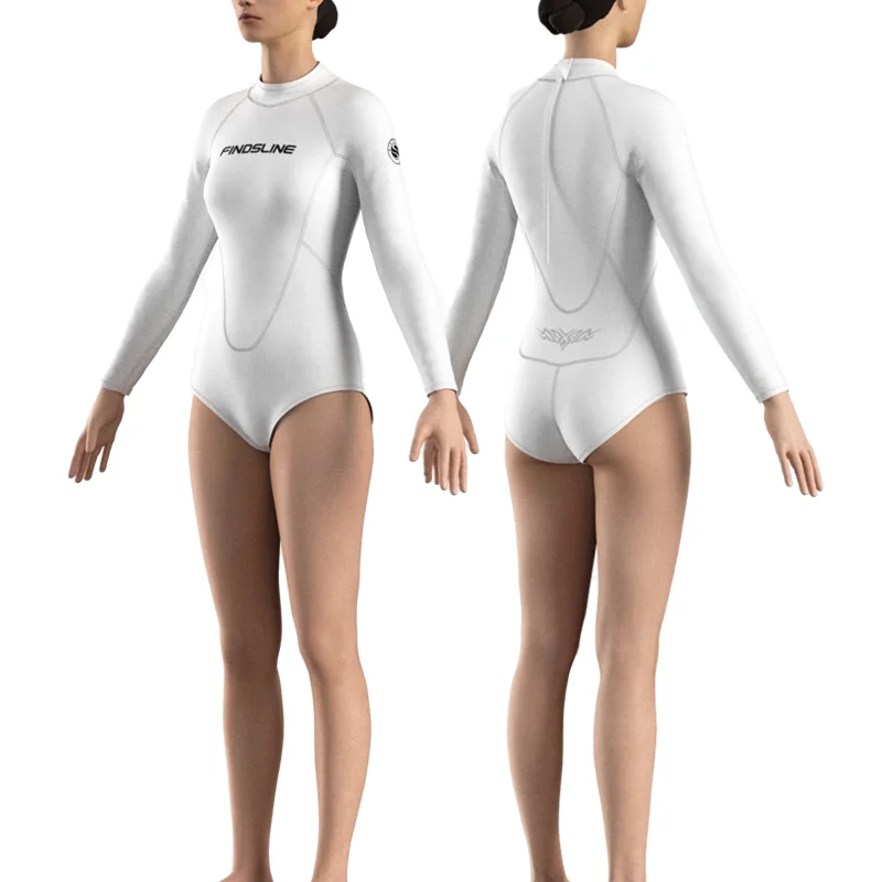 

New Bikini 2MM Neoprene Wetsuit Women CR Elastic Long Sleeve Surfing Suit Scuba Diving Snorkeling Swimming Summer Swimsuit Girls