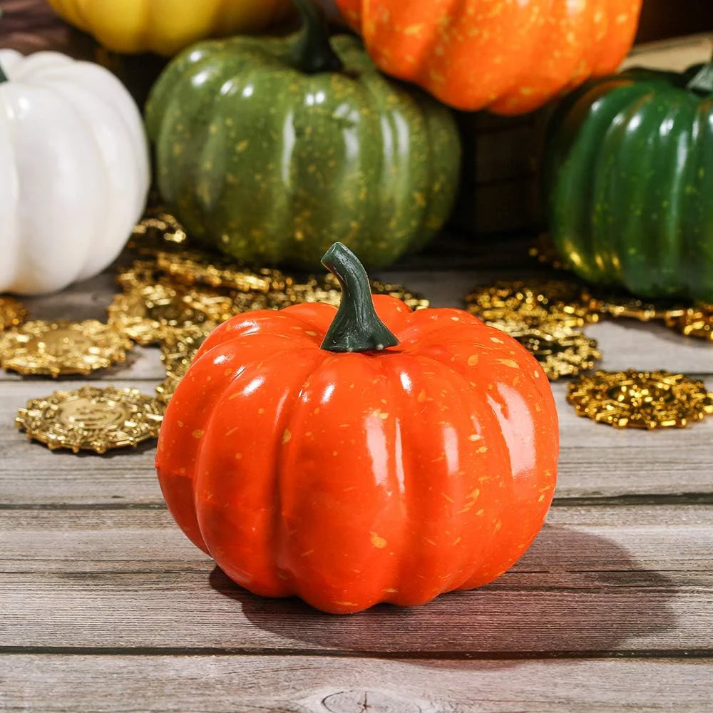 Christian Festival Simulation Vegetable Halloween Mini Artificial Pumpkin Decor Halloween Home Party Decoration Props DIY Craft