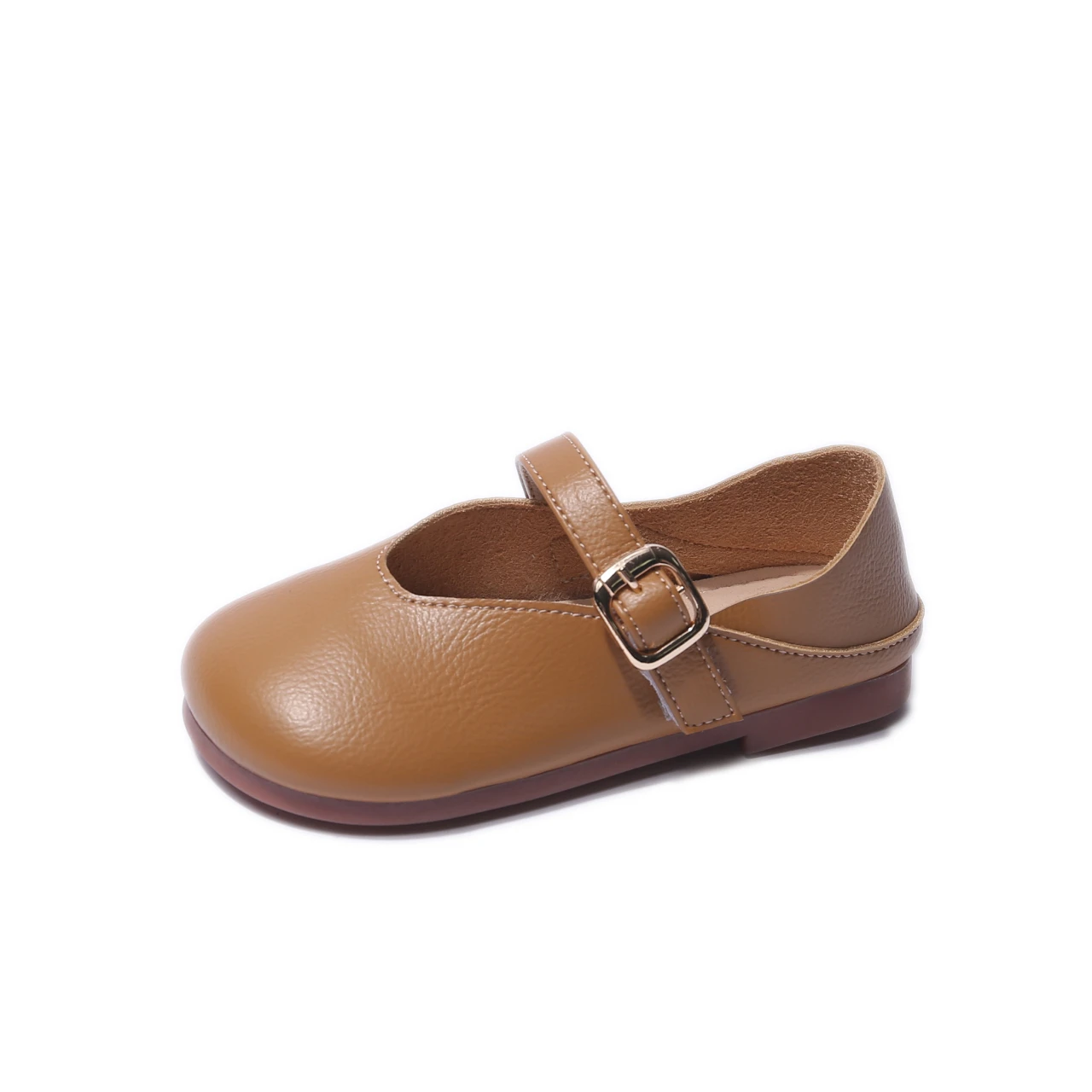 White Brown Black Girls Leather Shoes Kids Princess Shoes Soft bottom Leisure Single Shoe Childrens chaussure fille