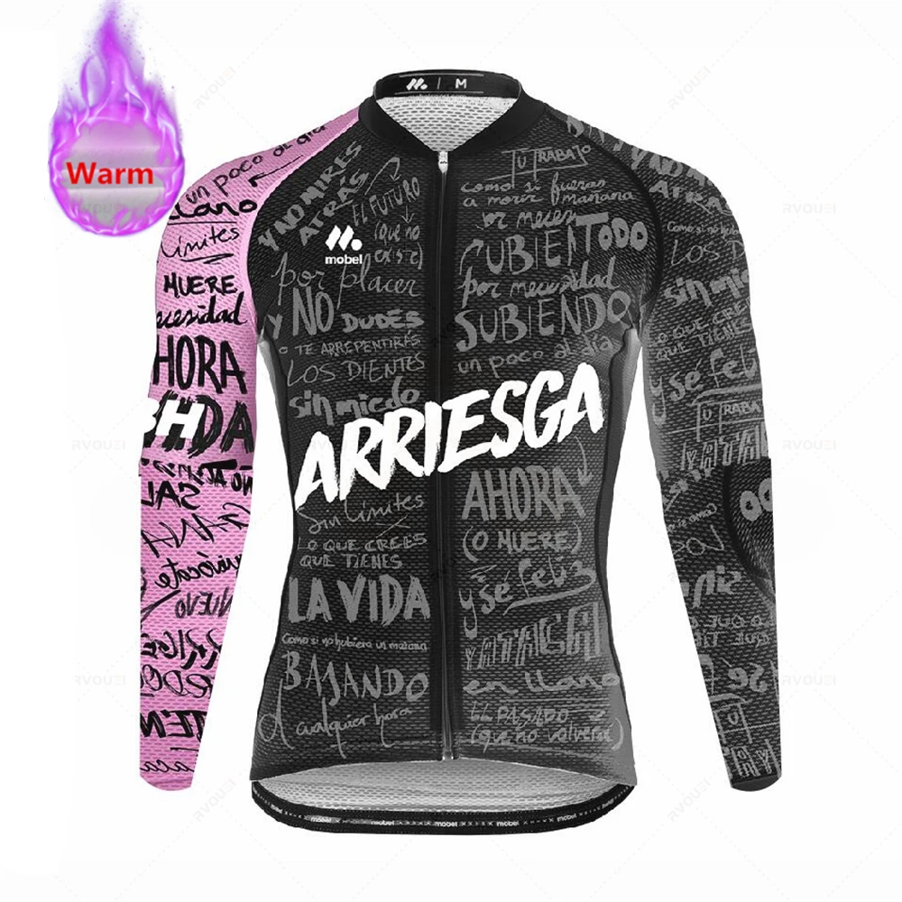 thumbnail image 1 of Jersey de ciclismo de lana térmica de invierno 2022, ropa de ciclismo de lana de invierno para hombre, bicicleta de montaña, ropa de manga larga, 1 of 4