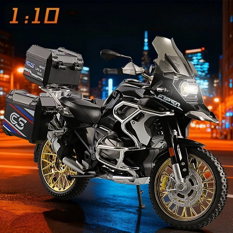 1:10 R1250 GS ADV Alloy Die Cast Motorcycle Model Toy Vehicle Collection Off Road Autocycle Toys Car Gift